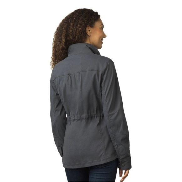 Prana Halle Utility Jacket XS Waist Cinch Gray - Picture 2 of 13